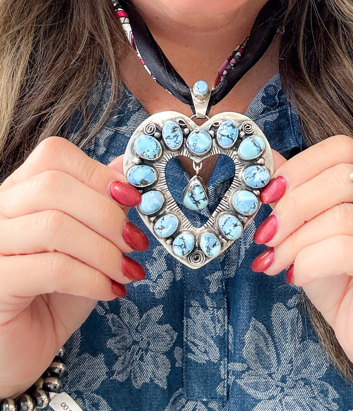 Golden Hills Heart Mega Pendant