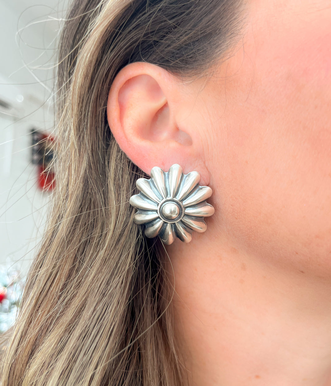 Large Concho Earrings