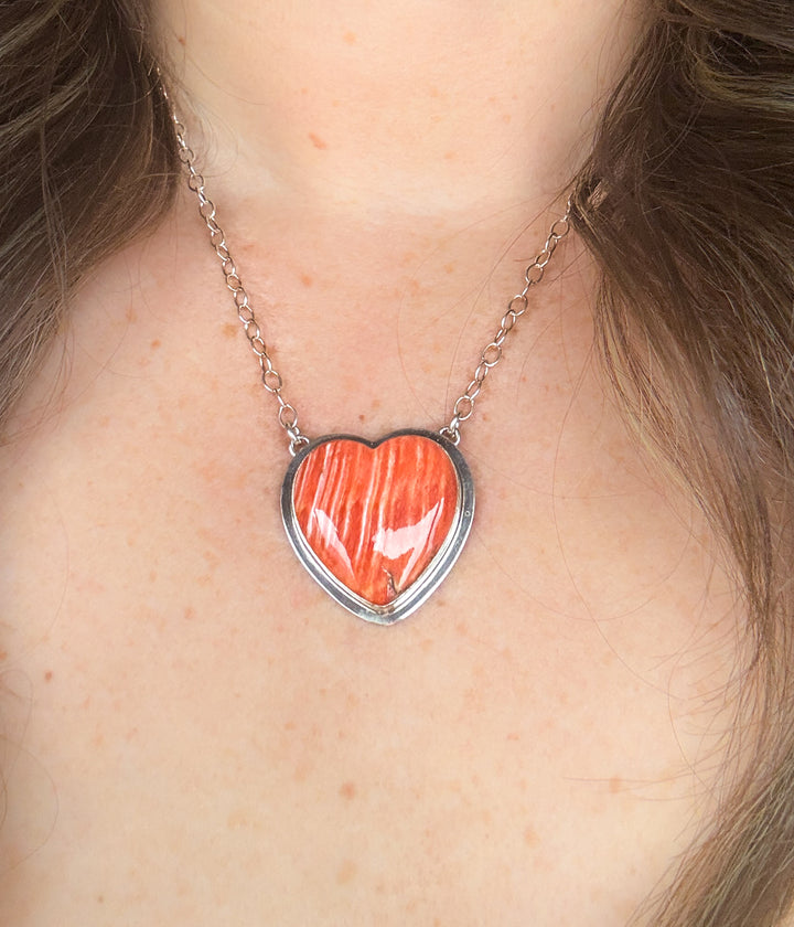 Spiny Oyster Heart Necklace