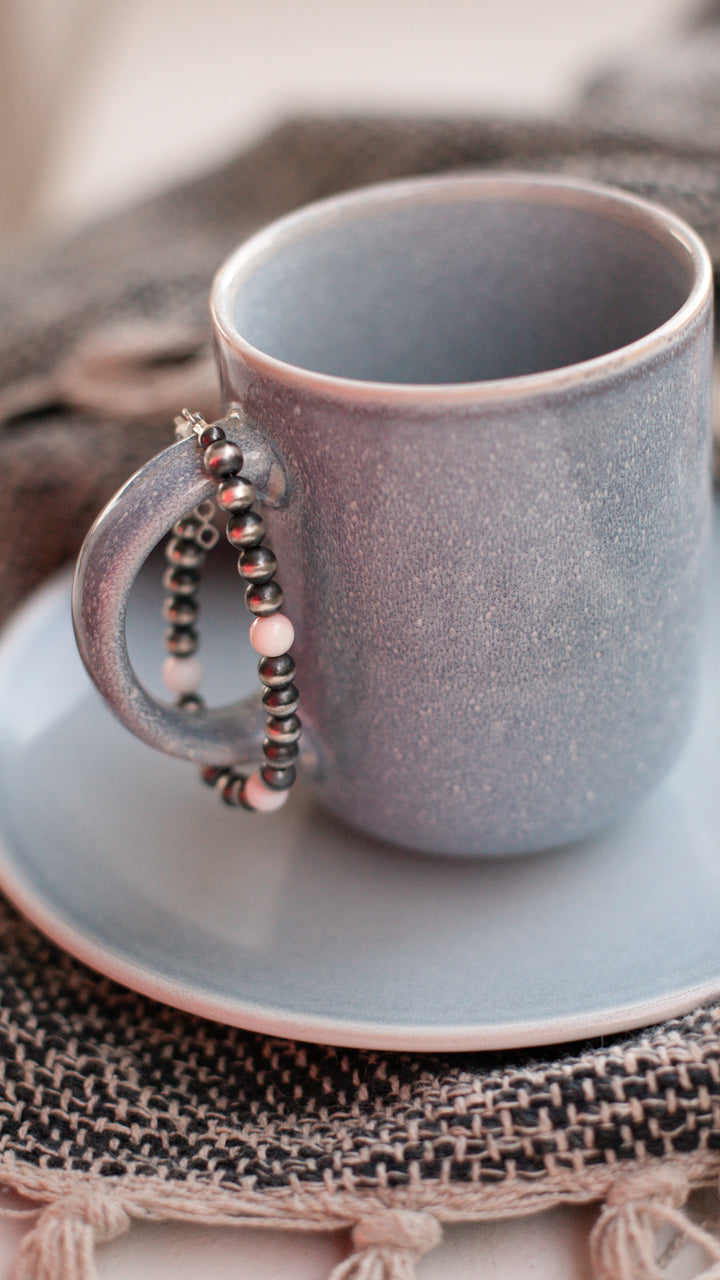 Pink Conch and Navajo Pearl Bracelet