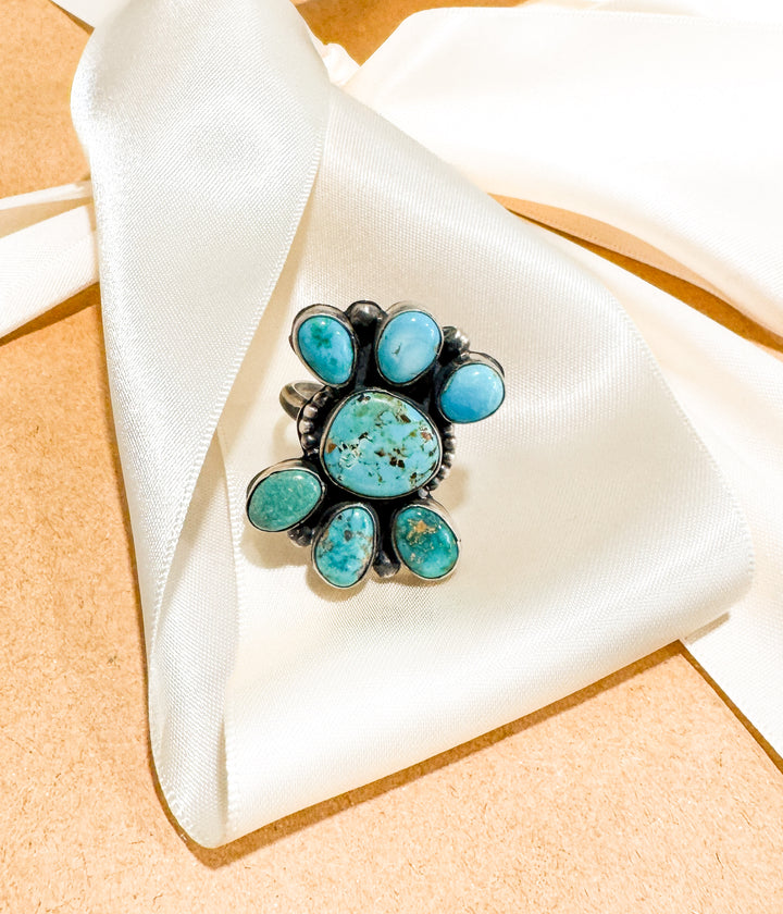 7 Stone Cluster Ring