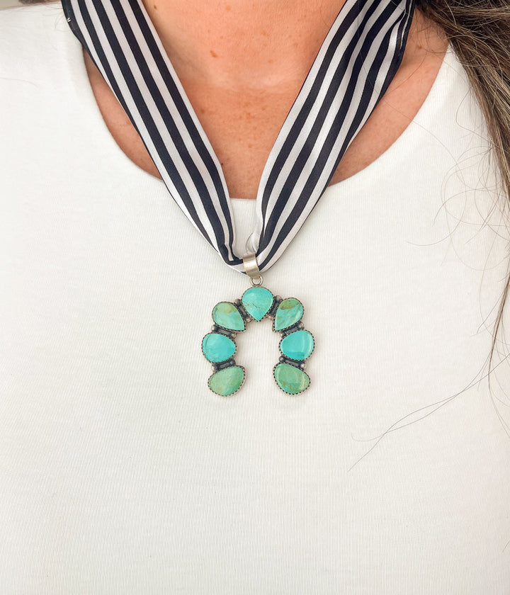 Kingman Naja Pendant Silk Scarf Necklace