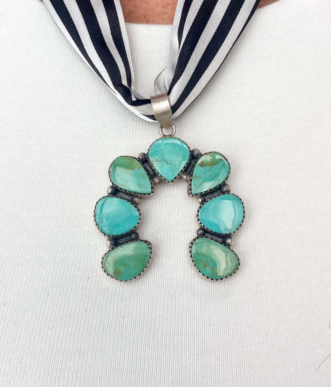 Kingman Naja Pendant Silk Scarf Necklace