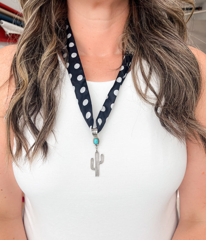 Kingman Cactus Scarf Necklace