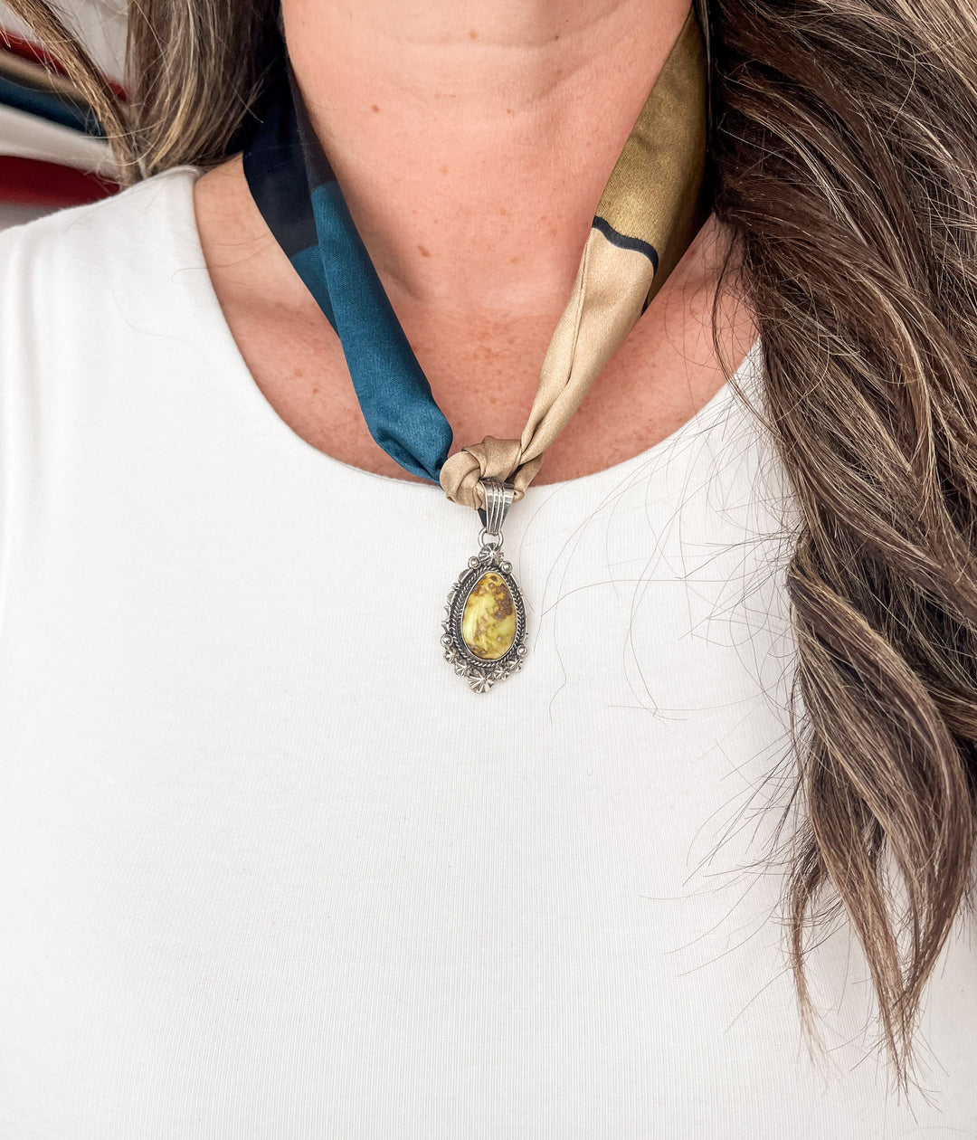 Palomino Teardrop Scarf Necklace