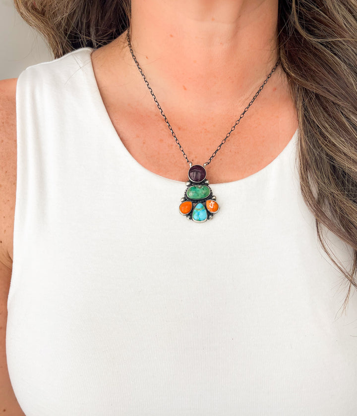 John Skeets Cluster Necklace