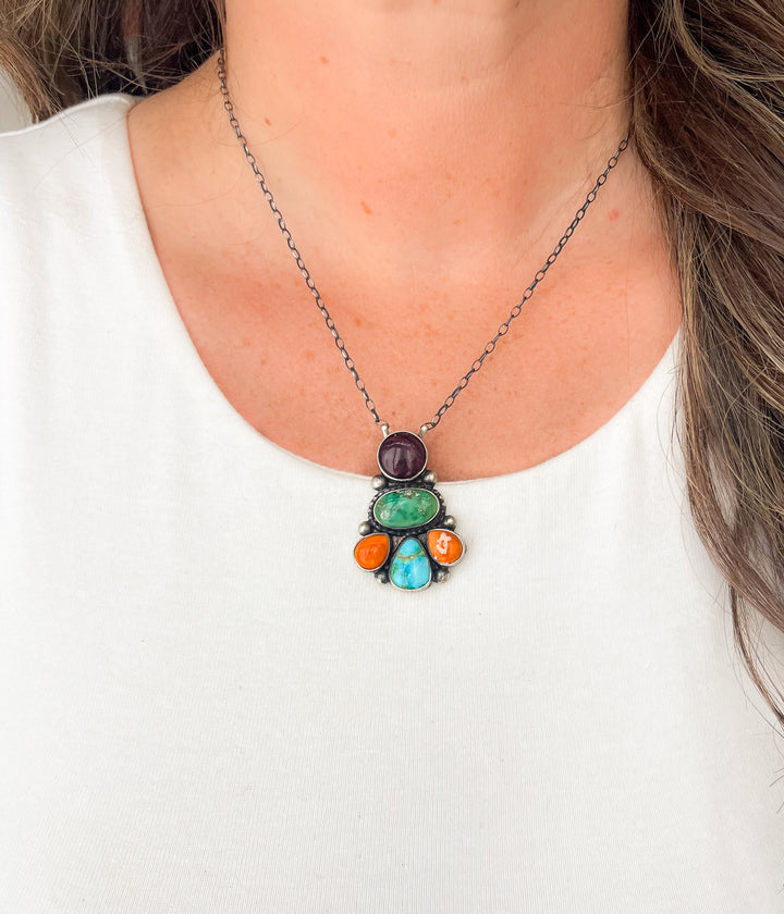 John Skeets Cluster Necklace