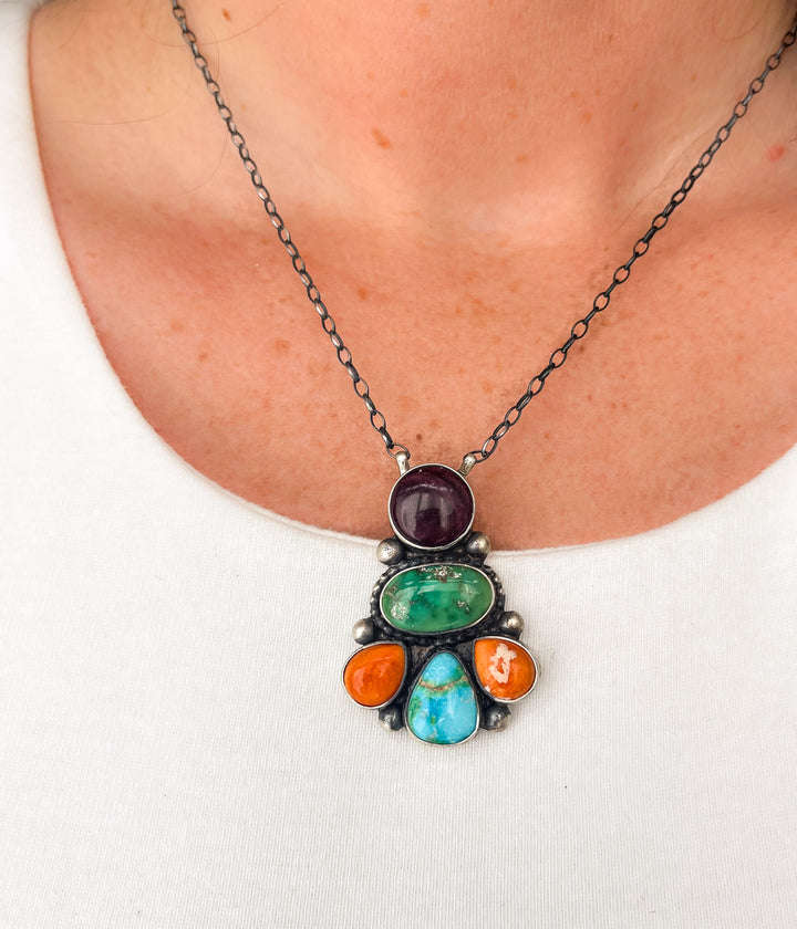 John Skeets Cluster Necklace