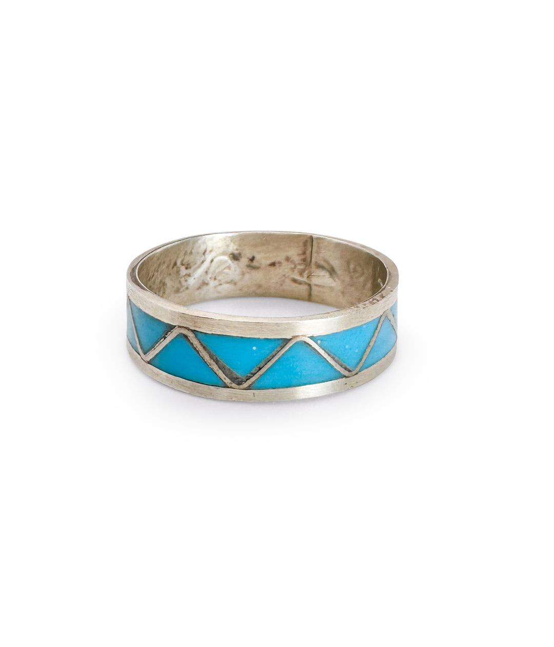 Tesuque Authentic Kingman Turquoise Band Ring