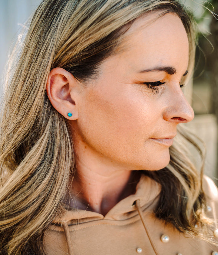 Opal Stud Earrings