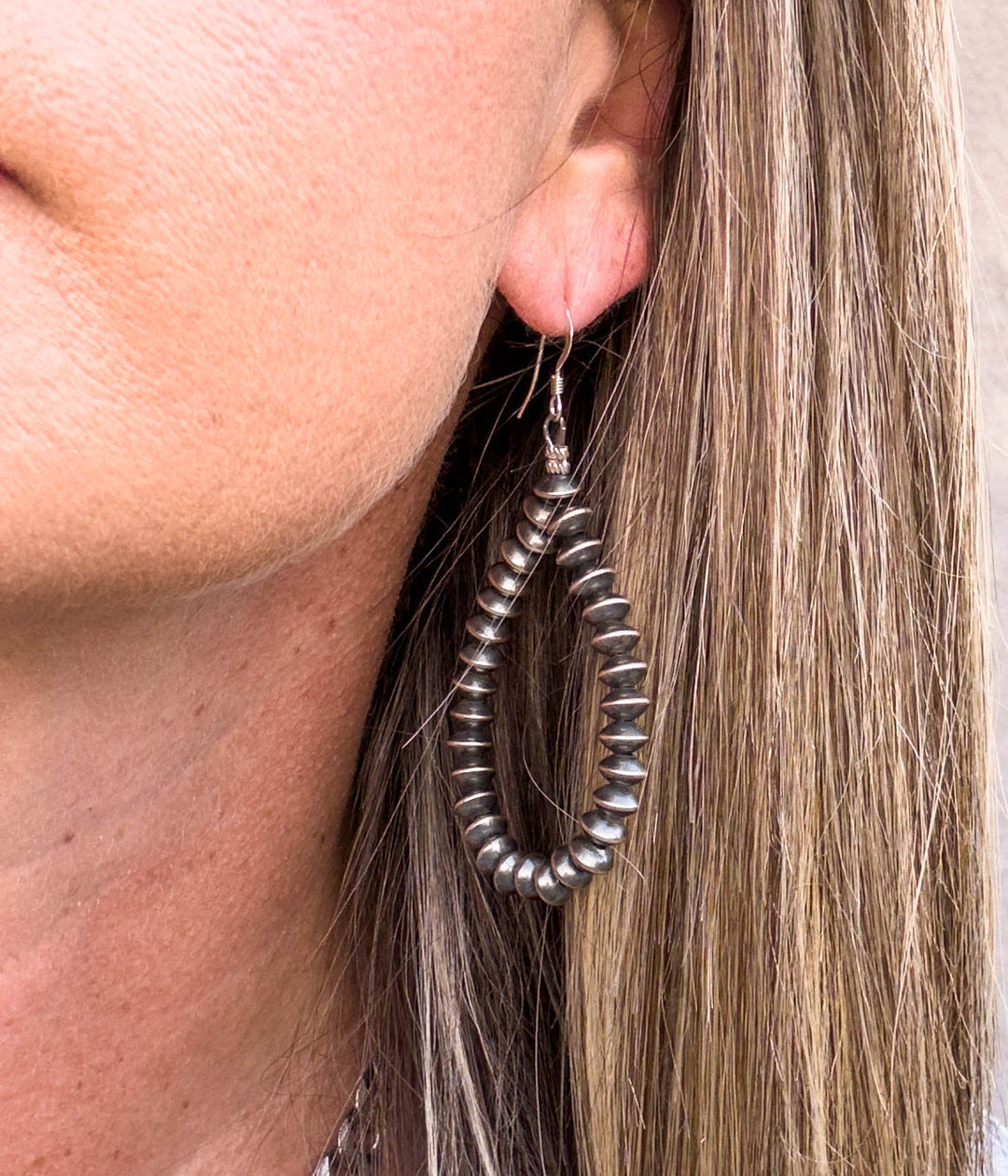 Williams Authentic Navajo Pearl Hoop Earrings