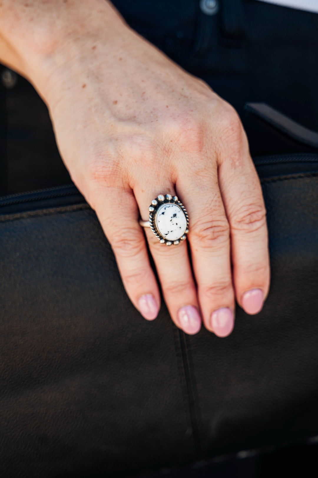 Authentic White Buffalo Adjustable Ring