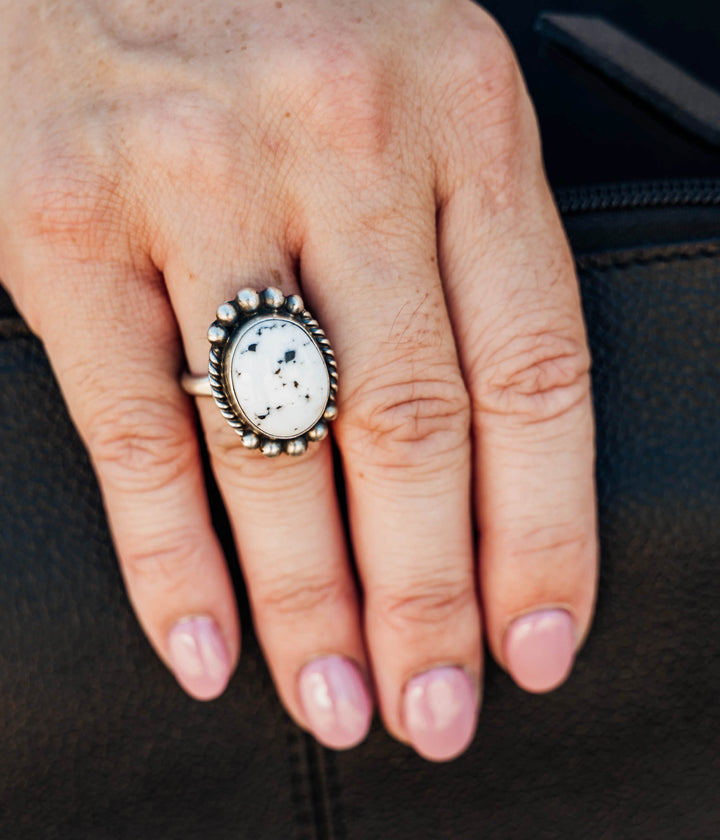 Authentic White Buffalo Adjustable Ring