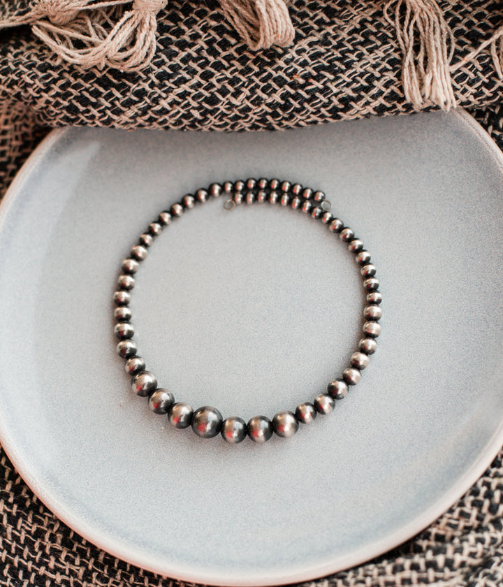 Anna Authentic Navajo Pearl Memory Wire Necklace