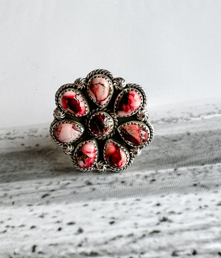 Dahlia Rose Adjustable Ring