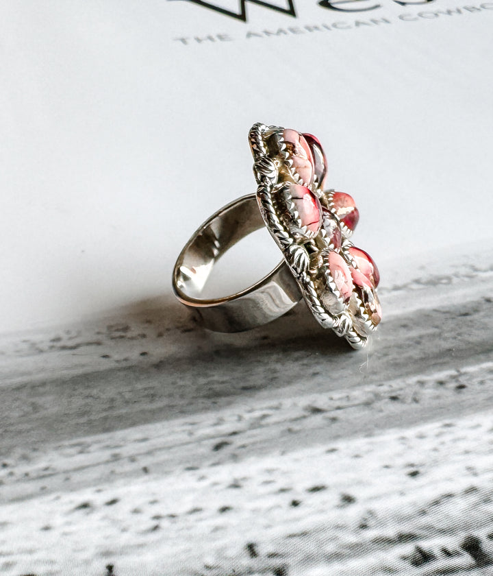 Dahlia Rose Adjustable Ring