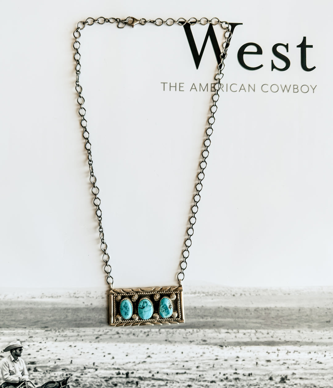 Kingman Turquoise Bar Necklace