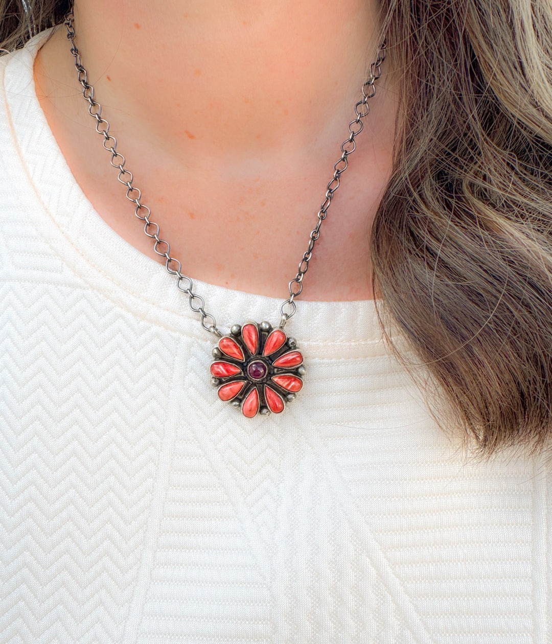 Spiny Oyster Blossom Necklace