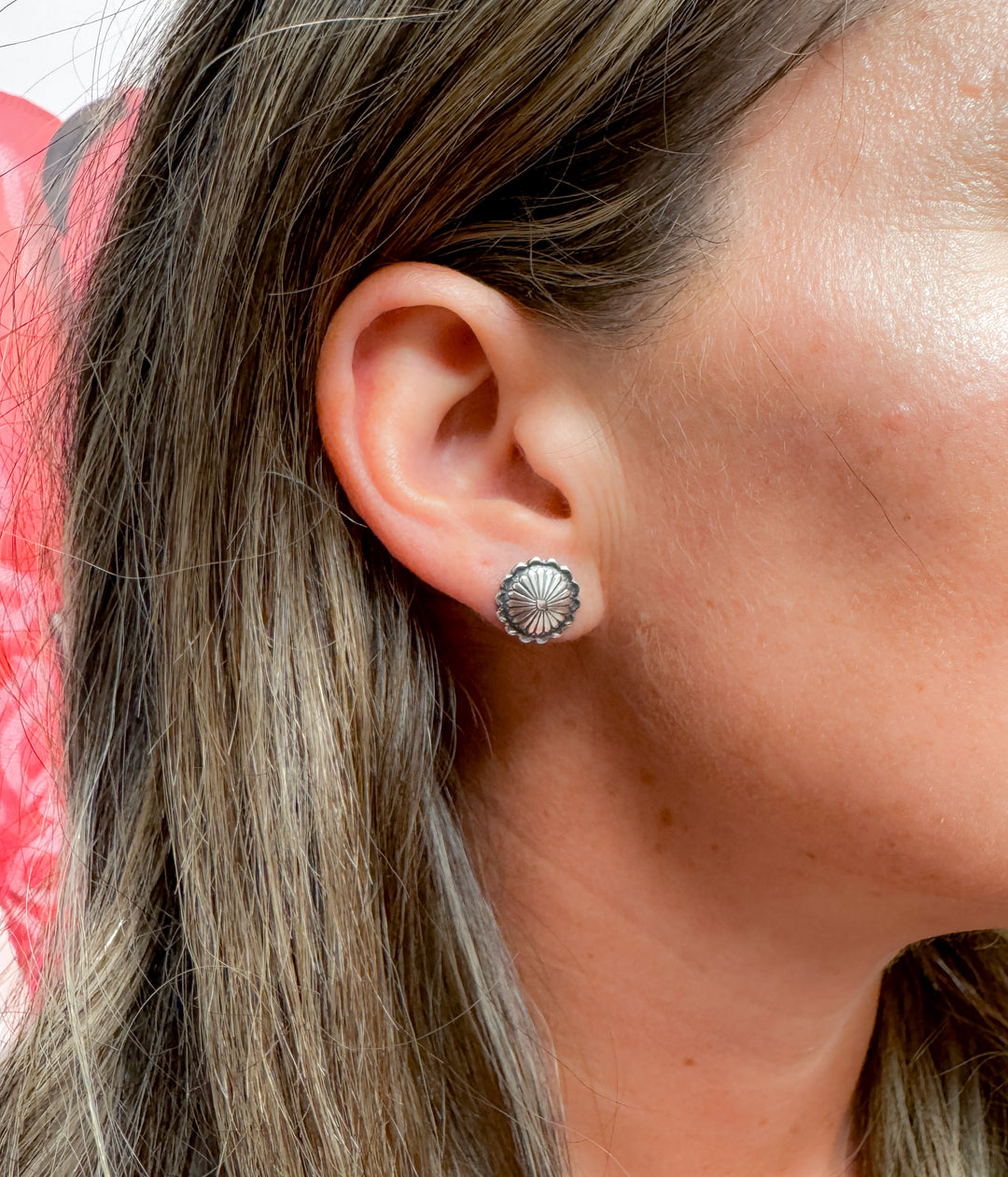 Silver Concho Earrings