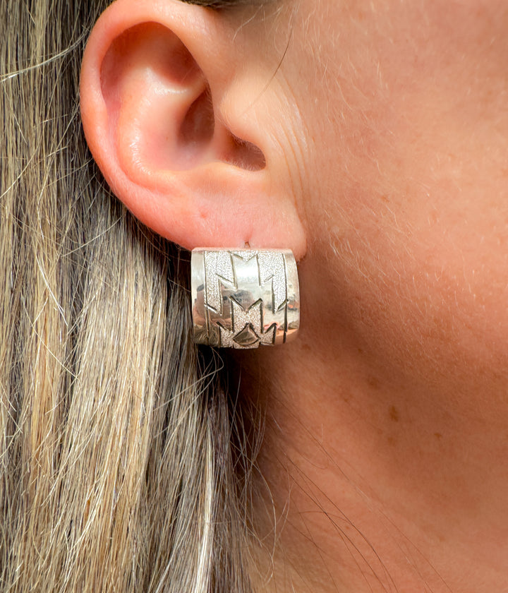 Aztec Hoop Earrings