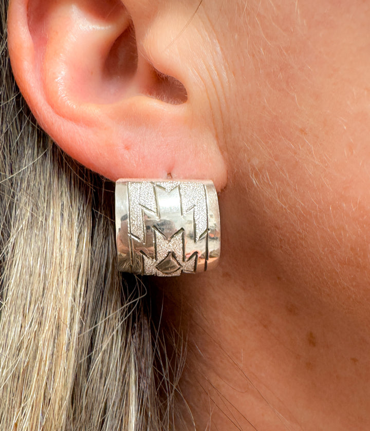 Aztec Hoop Earrings