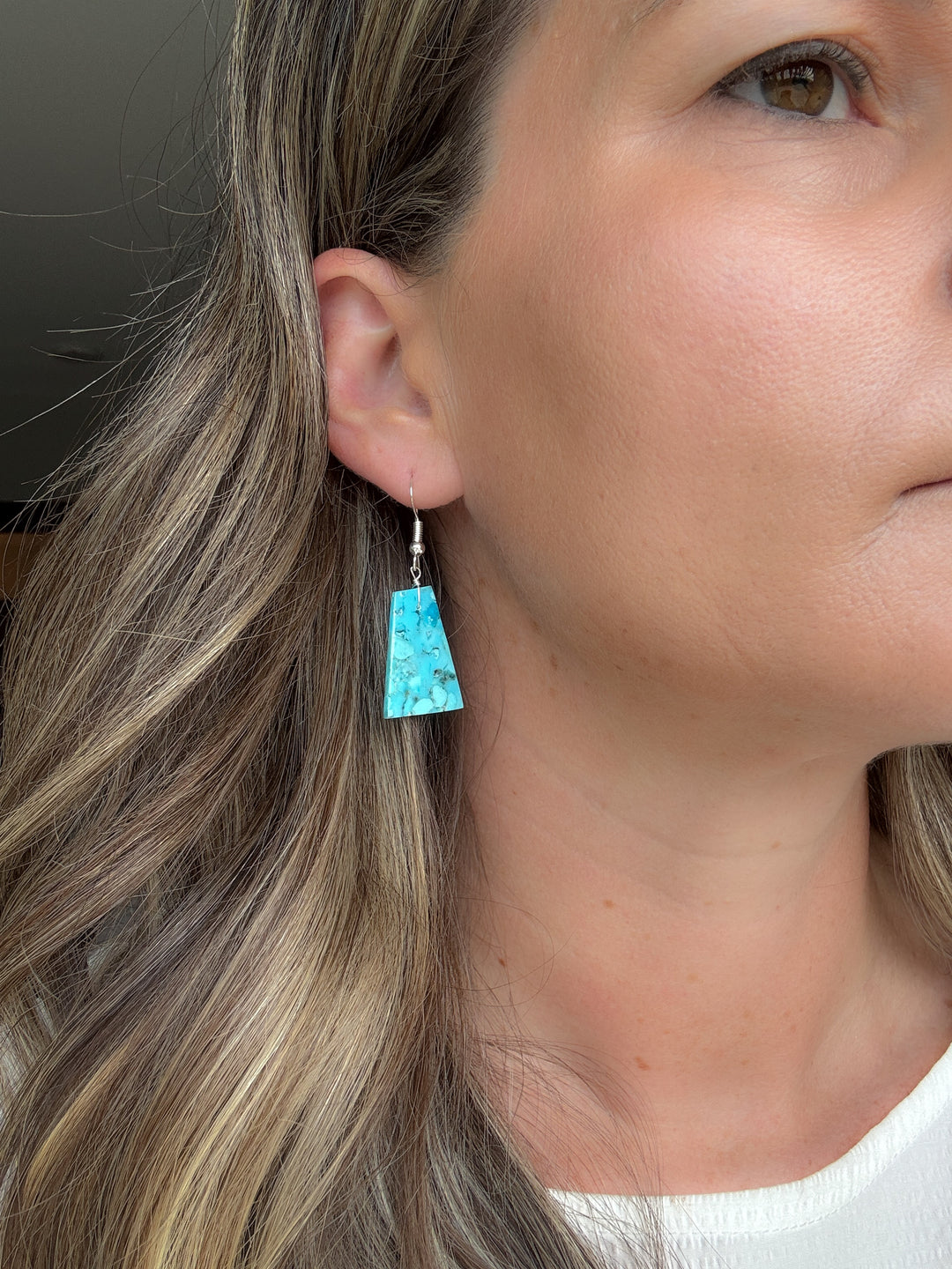 Jameson Pete Kingman Turquoise Slab Earrings