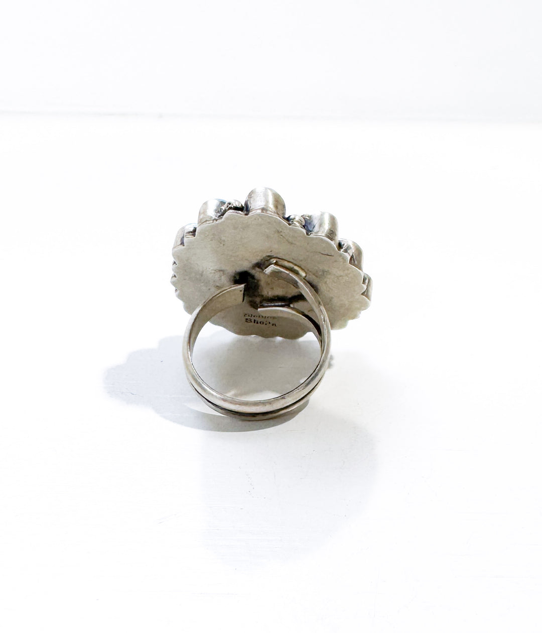 Blackjack & Kingman Turquoise Cluster Ring