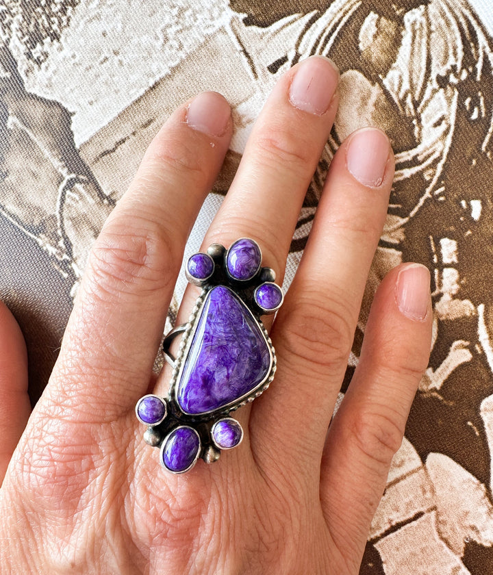 Lapis Cluster Ring