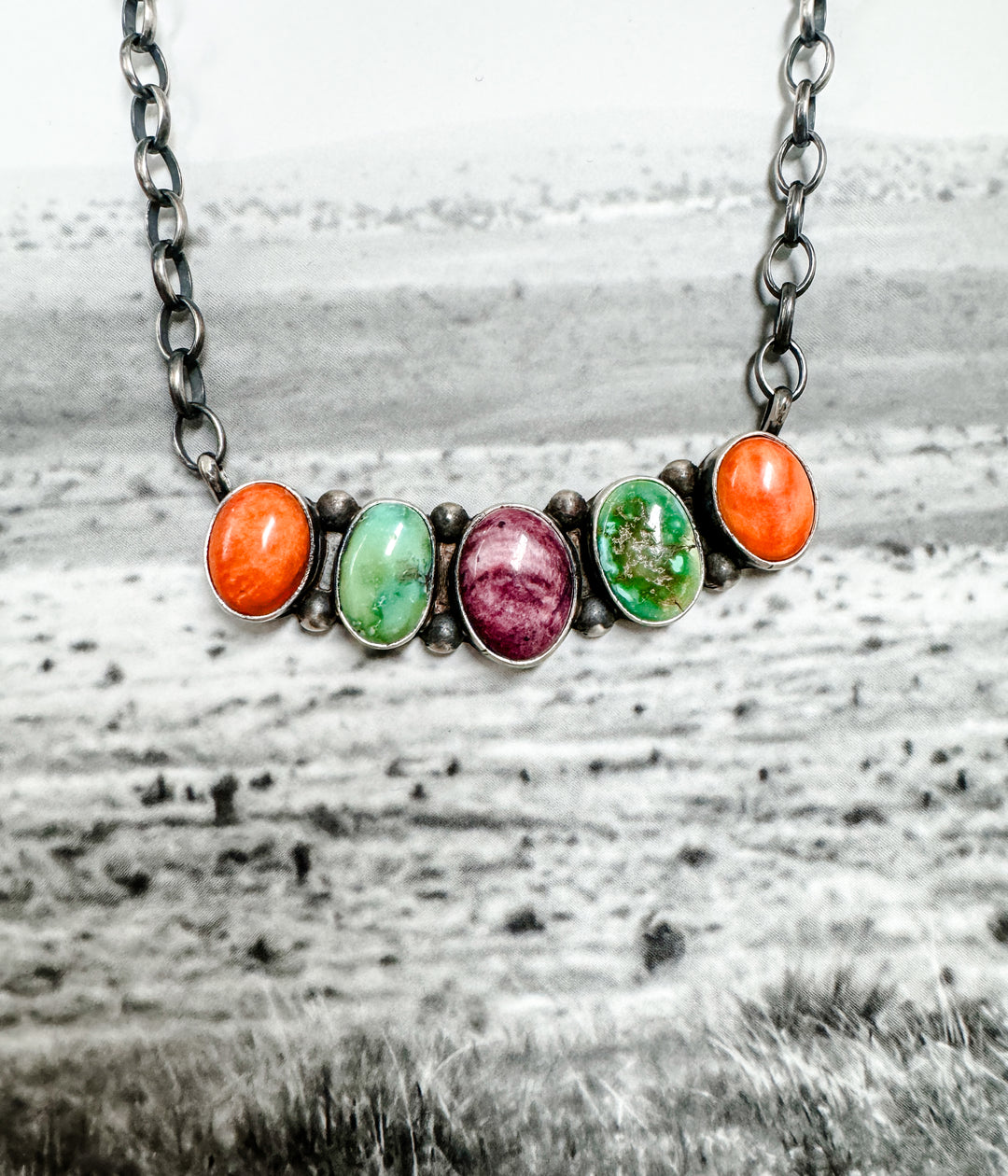 Five Multi Stone Necklace