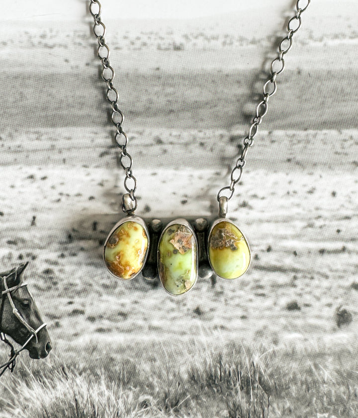 Three Stone Palomino Necklace