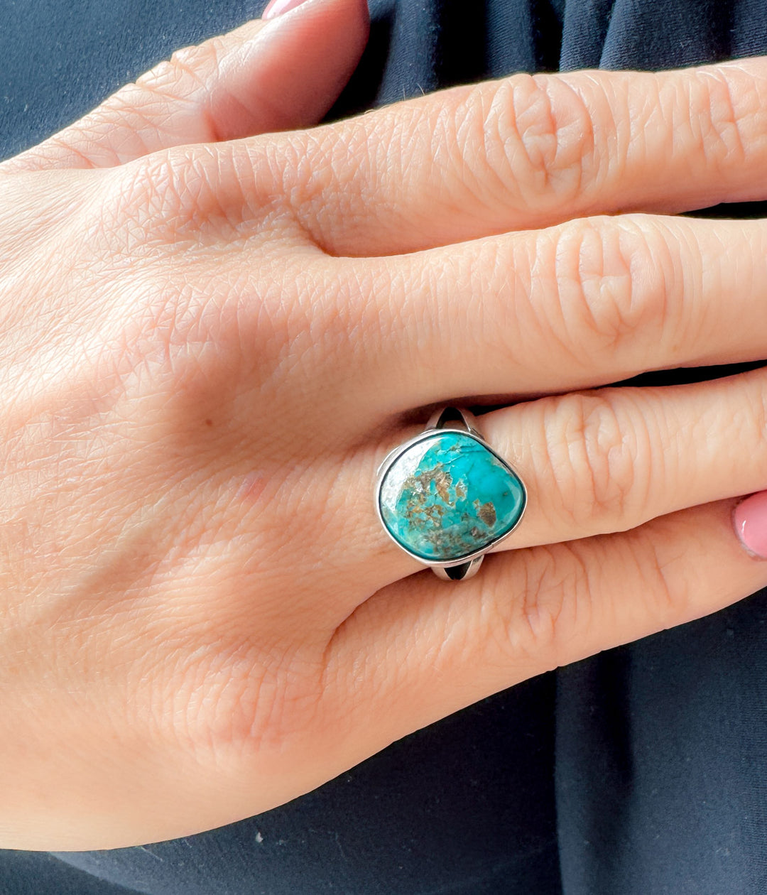 Oval Kingman Turquoise Ring