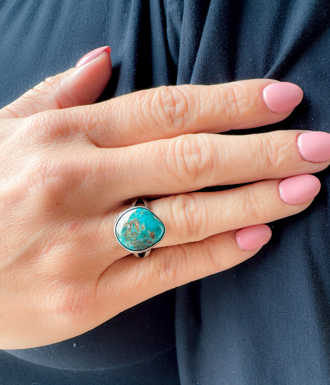 Oval Kingman Turquoise Ring